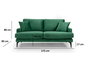 Atelier Del Sofa Sofá Papira 2 Seater Verde 2 Plazas Madera De Haya Poliéster Espuma